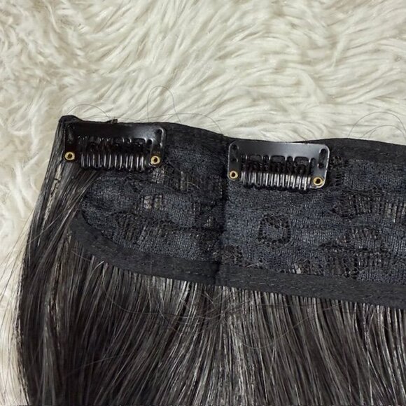 NWOT Ombre Gray Premium Silky Straight 24" Comfort Comb-In Synthetic Extension - Picture 8 of 14